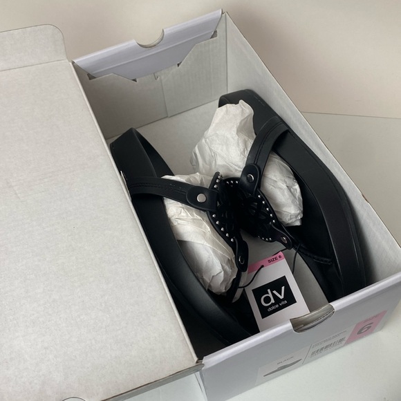 Dolce Vita footbed sandal Pandora size 6 black sandals NEW in box - Picture 11 of 13